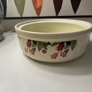 Halls antique Floral Ceramic Bakeware Bowl